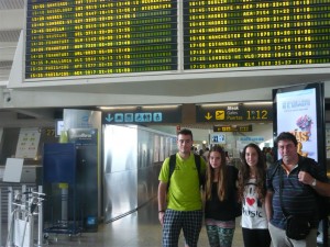 Esperando la salida del vuelo