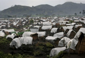 Imagen de un campo de refugiados en R.D. Congo